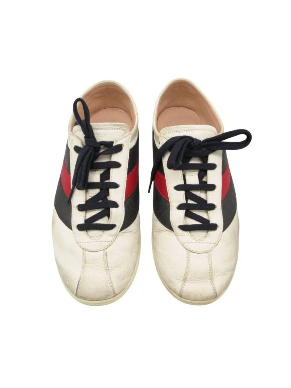 Gucci Sneakers Low Cut Falacer Ace Web Leather Cowhide Calf 6